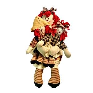 Mama Annie Rag Doll Handmade 19" with Kids Dianna Marcum Vintage Weighted